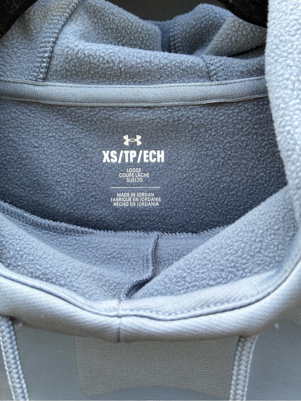 Under Armour XS Blue-Gray Pullover Hoodie Sweatshirt - Picture 5 of 5